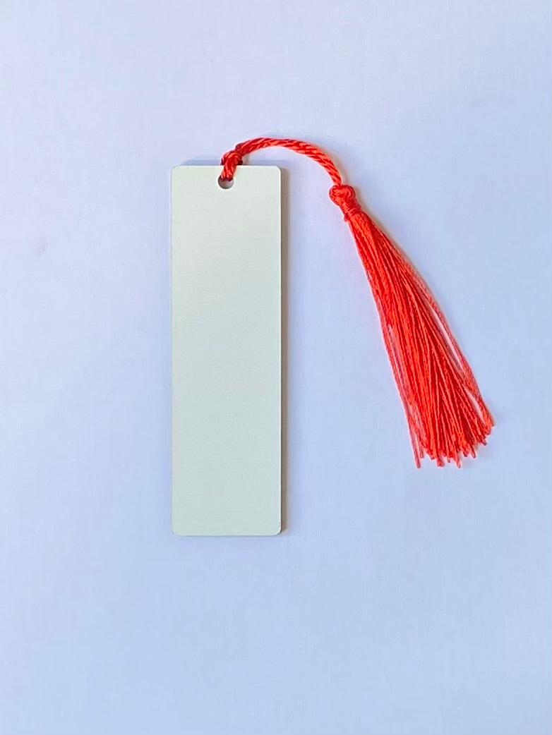 150 x MDF Sublimation Bookmarks 7.4cm x 2.8cm Double Sided red tassel 