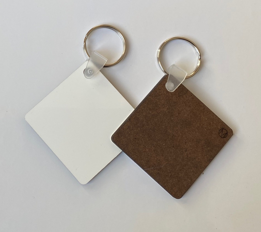 300 x MDF Sublimation Keyrings 5cm x 5cm Single Sided