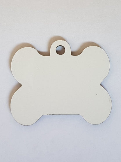 150 x Blank Sublimation MDF Keyrings Pet Tag Double Sided