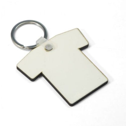 150 x Blank Sublimation MDF Keyrings T Shirt Double Sided