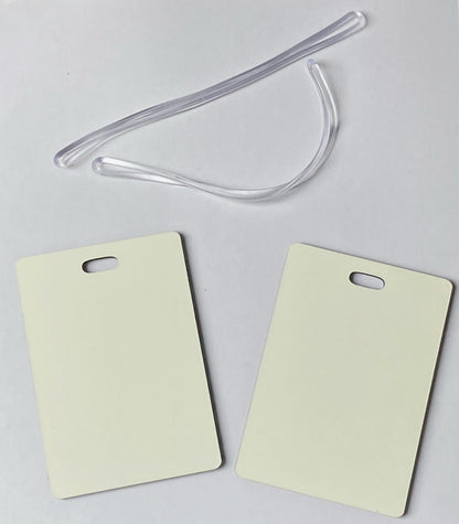 25 x MDF Sublimation Rectangle luggage Tag Double Sided