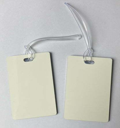 6 x MDF Sublimation Rectangle luggage Tag Double Sided