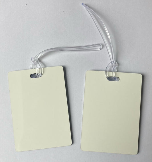 50 x MDF Sublimation Rectangle luggage Tag Double Sided