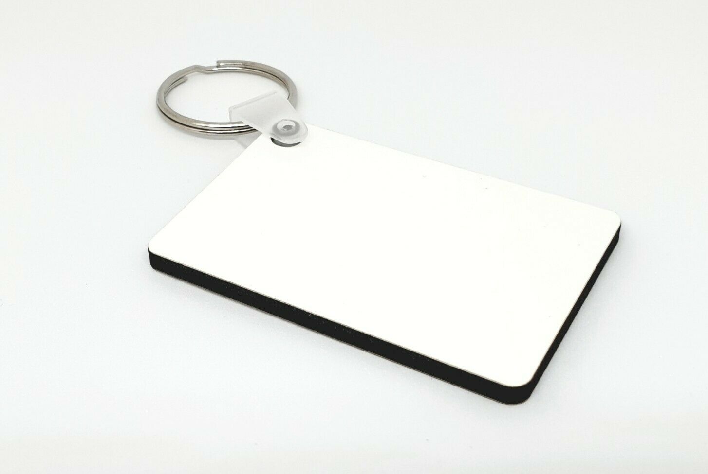 300 x MDF Sublimation Keyrings Rectangle 6cm x 4cm Double Sided